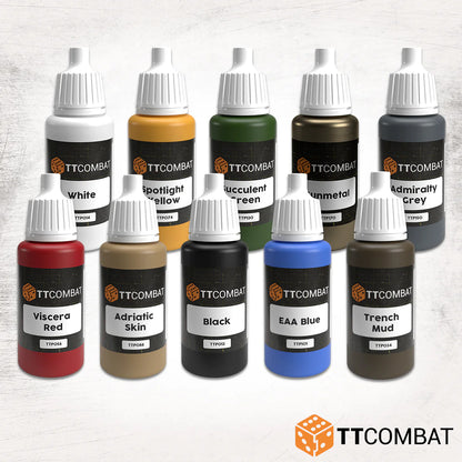 What Colours Are Included In The TT Combat Starter Paint Set?