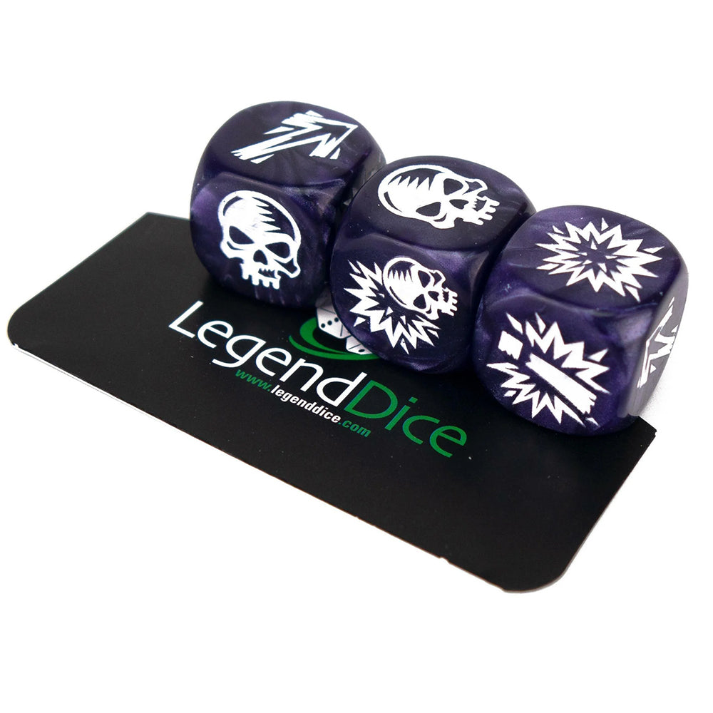 Blocking Dice Set Purple With White Pips