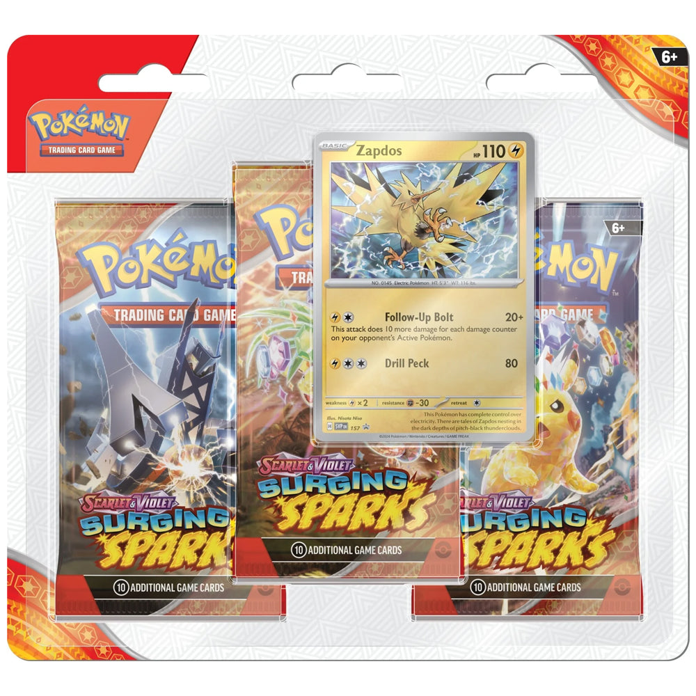 Pokémon TCG SV Surging Sparks Zapdos Promo Pack