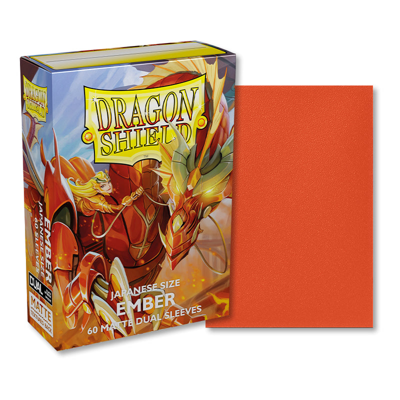 Dragon Shield Ember Dual Matt Japanese Size Sleeves x60