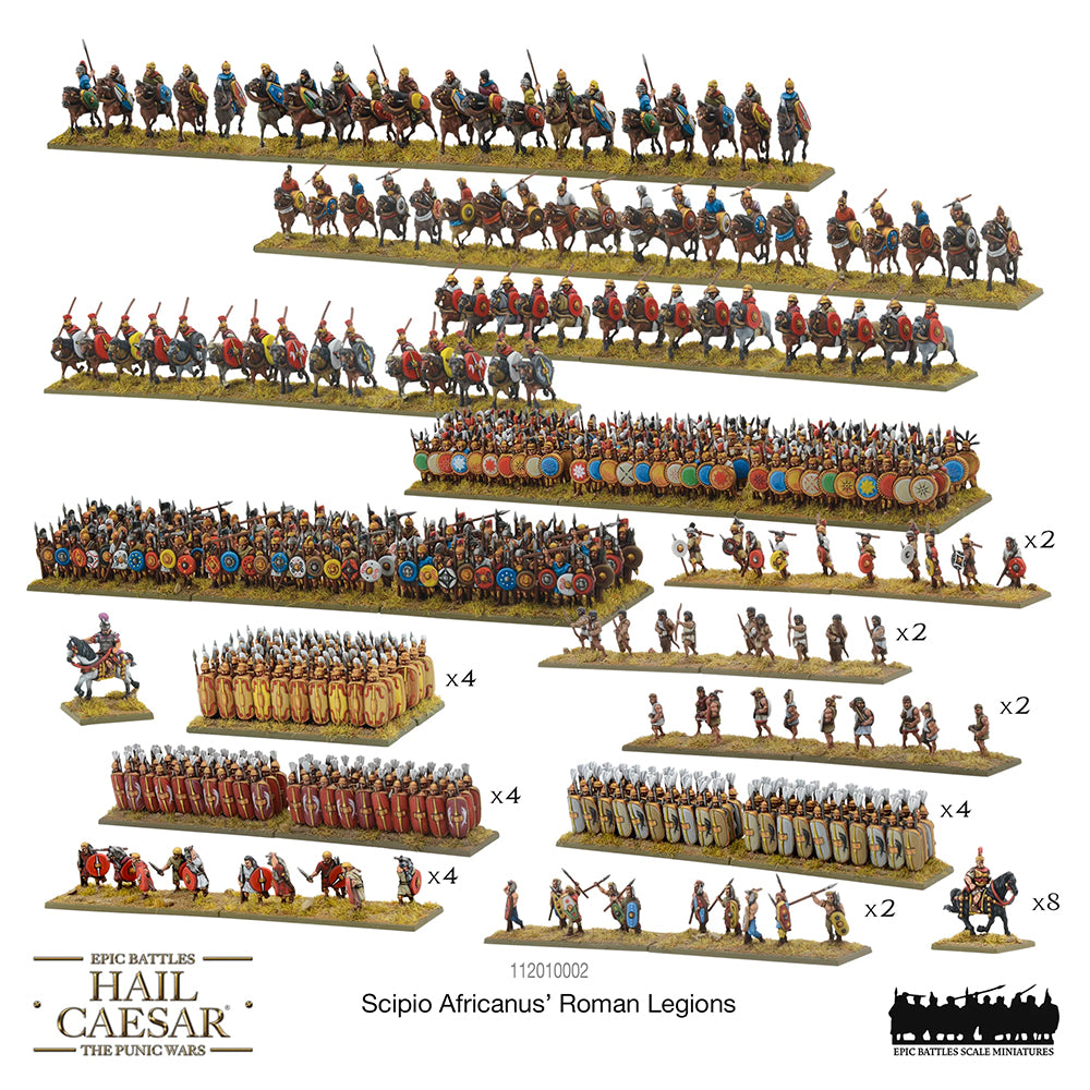 The Scipio Africanus’ Roman Legions boxed set contains: