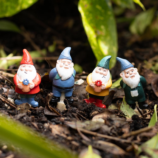 Gnome Plant Pot Palls Set Of 4