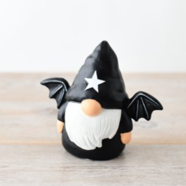 This cute bat Gonk ornament is sure to add a quirky touch to your holiday décor. A gonk with a white beard dressed as a black bat, complete with a white star on its head. No wonder Mrs. MLG loves it