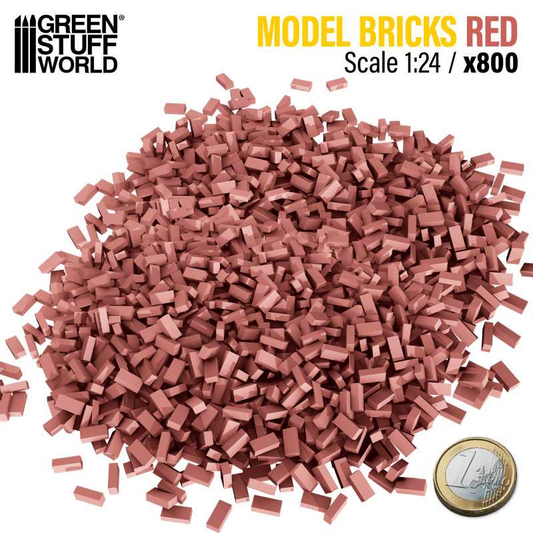 A pack of 800 red model paving b...