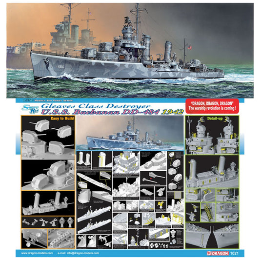 U.S.S. Buchanan DD-484 1942 - Dragon 1/350 Model Ship