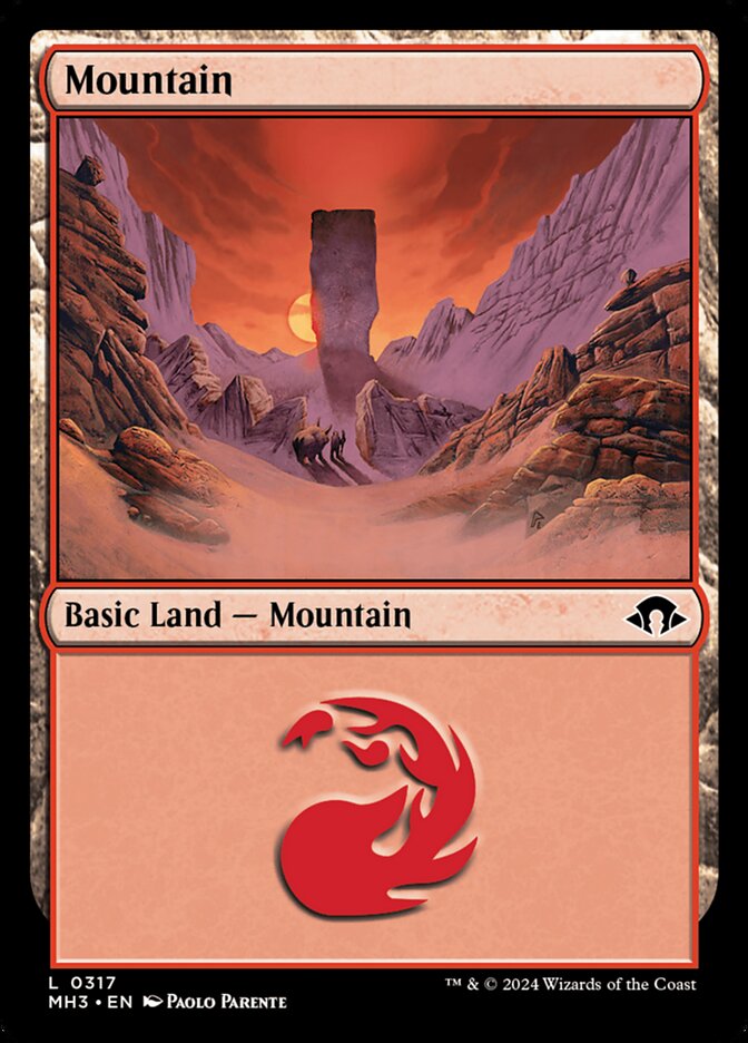 Mountain V.2 Basic Land MTG Single | MH3 #317