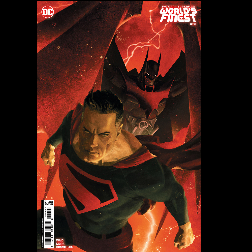 Batman Superman Worlds Finest #23 from DC comics written by Mark Waid with art by Dan Mora and cover art variant B