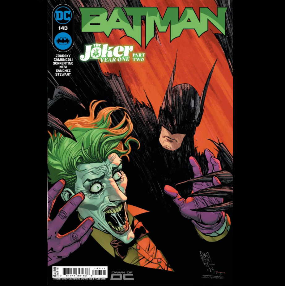 Batman #143 from DC written by Chip Zdarsky with art by Andrea Sorrentino and variant cover art A.