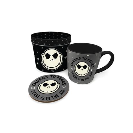 Nightmare Before Christmas Cheers & Fears Mug and Tin Set.