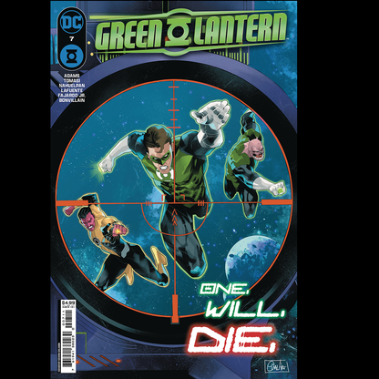 Green Lantern #7 by DC comics written by Jeremy Adams and Peter J Tomasi with art by Dale Eaglesham and David Lafuente and cover art A.