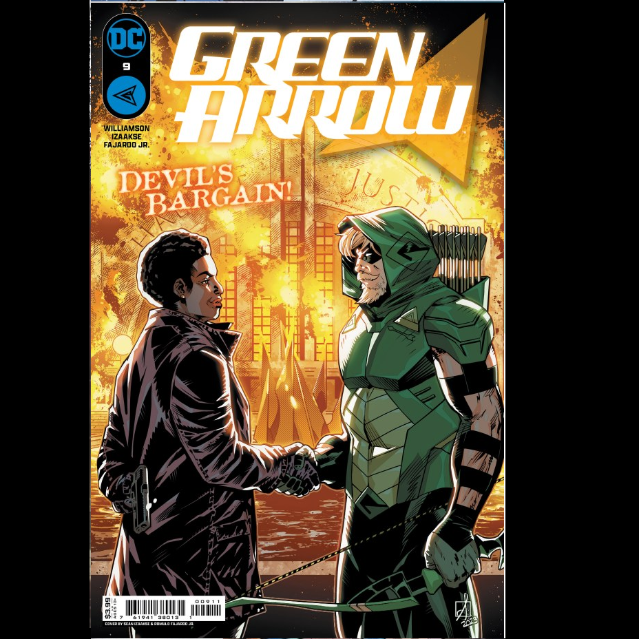 Green Arrow #9 from DC comics written by Joshua Williamson with art by Sean Izaakse.