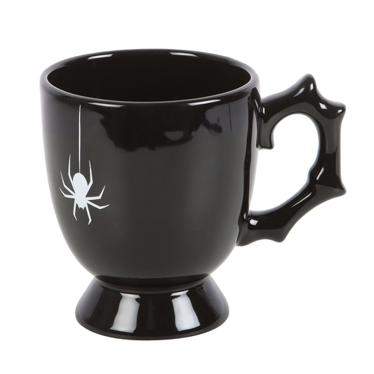 The mysterious Spider Teacup boasts a black, thorny handle, with a striking white spider accent for a touch of spooky style. A perfect addition to any elegant and sophisticated kitchen or home ware collection