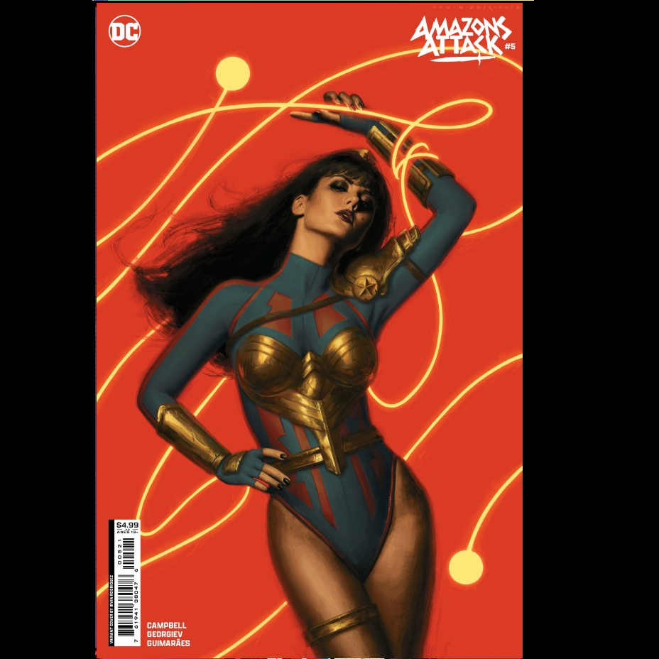 Amazons Attack #5 from DC comics with cover art B, written by Josie Campbell, art by Vasco Georgiev.