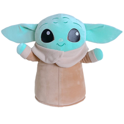 Star Wars Mandalorian The Child 45cm squishy, this adorable licensed Grogu squishy is made with recycled polyester stuffing and suitable for ages 0+ making it a fantastic gift for Star Wars fans young and old