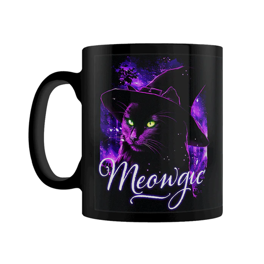 Meowgic Black Mug. A black mug w...