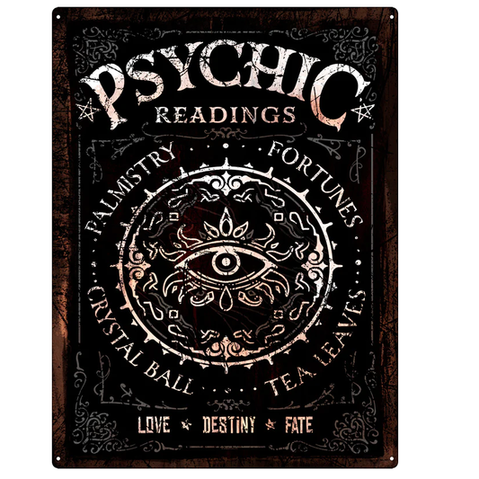 Psychic Readings Tin Sign. A bea...