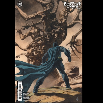 Batman Detective Comics #1081 from DC written by Ram V and Dan Watters with art by Riccardo Federici and Stefano Raffaele and cover art B. An elegy of sand part one.