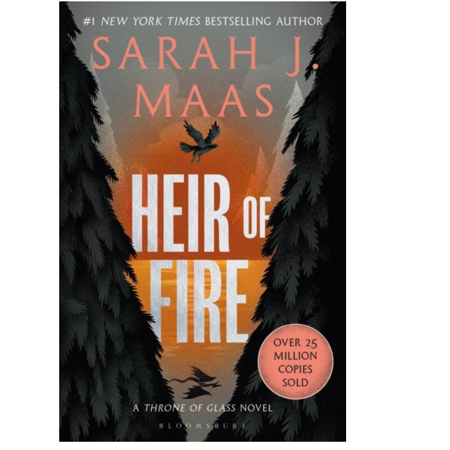 Heir of Fire by Sarah J Mass a paperback book being the third in the A Throne Of Glass novel series. Celaena Sardothien has survived deadly contests and shattering heartbreak, but now she must travel to a new land to confront her darkest truth. That truth could change her life and her future forever. Meanwhile, monstrous forces are gathering on the horizon, intent on enslaving her world. 