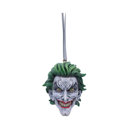 Nemesis Now The Joker Hanging Ornament. Hand painted and made of polyresin, this piece captures the Joker's mysterious and playful persona.