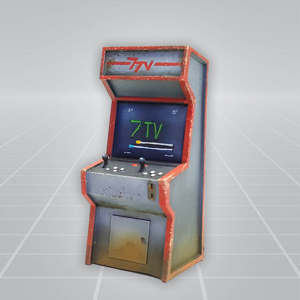 Arcade Machine by Crooked Dice, a resin miniature approximately 40mm high, 18mm wide and 15mm deep representing a classic arcade machine for your tabletop games, RPGs or dioramas.