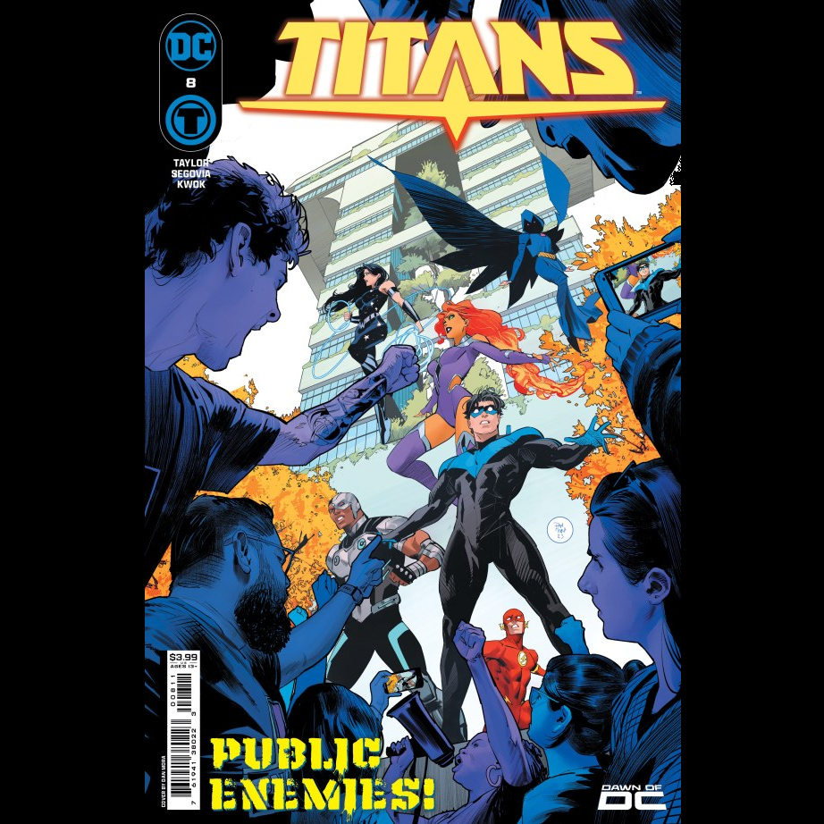 Titans #8 from DC written by Tom Taylor with art by Stephen Segovia and variant cover art A. 