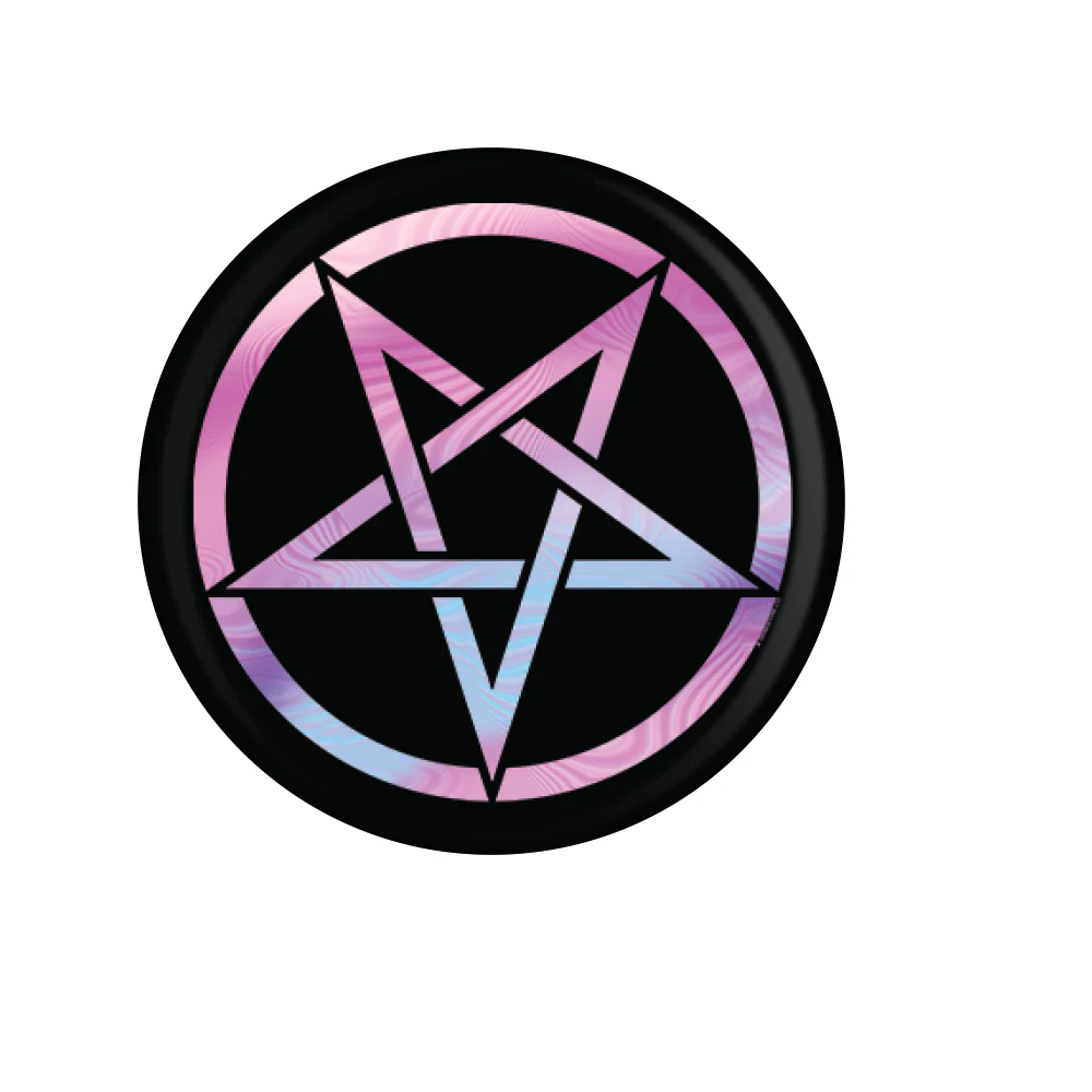 Pastel Goth Pentagram Badge