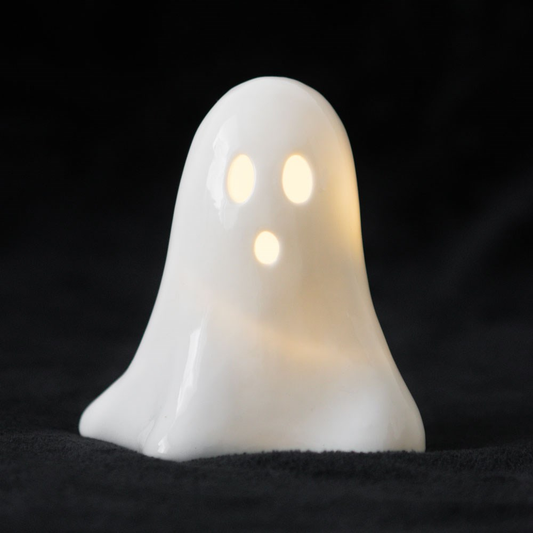 A light up LED ceramic ghost orn...