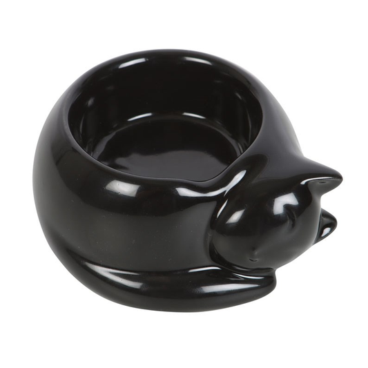 A black tealight holder represen...