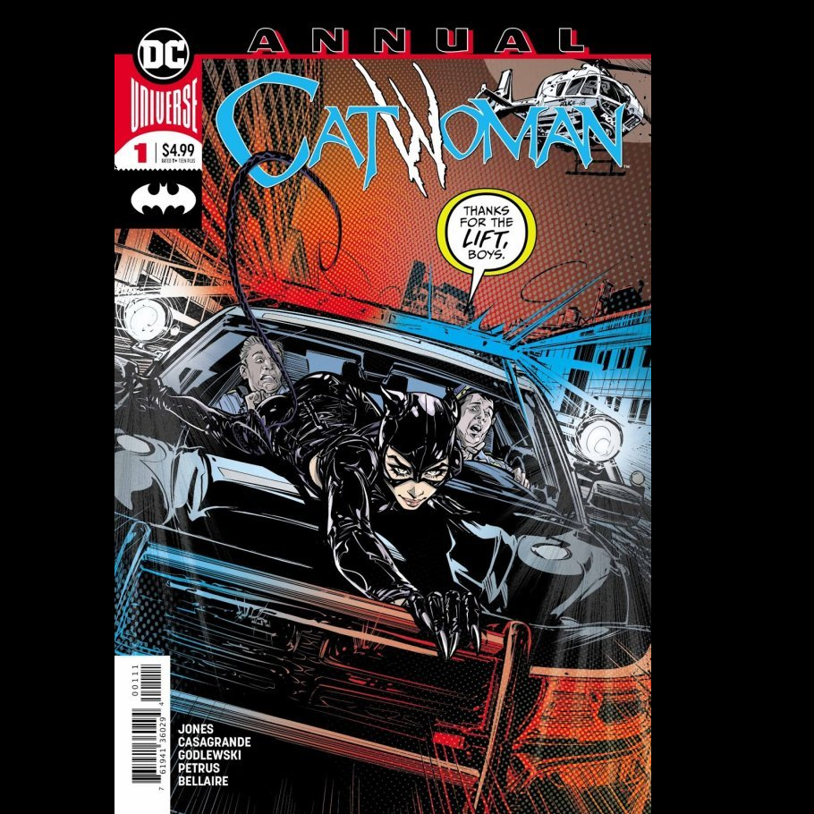 Catwoman Annual #1 from DC written by Joelle Jones with art by Elena Casagrande, Scott Godlewski and Hugo Petrus.