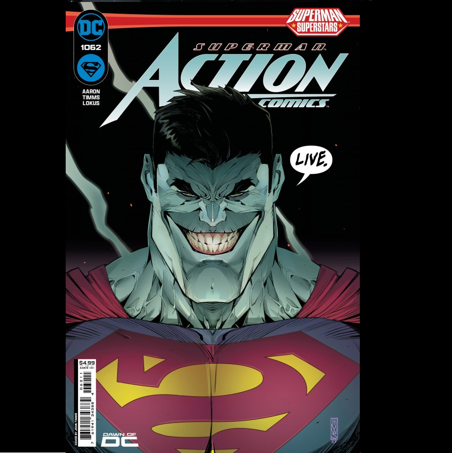 Superman Action Comics #1062 by DC comics written by Jason Aaron with art by John Timms with cover art variant A. 