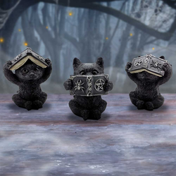 Three Wise Spell Cats Figurine