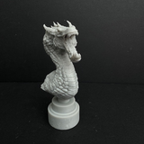 Sea Drake Bust by Iron Gate Scenery.&nbsp; A 28mm scale printed resin miniature representing a sea drake with its jaws open and a great edition to your miniature bust collection, for your painting joy or as a statue in your Dungeons and Dragons (D&amp;D) or RPG game