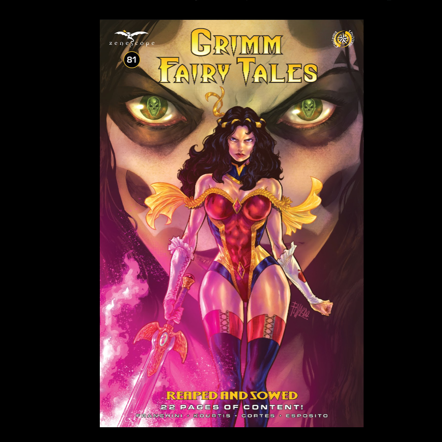 Grimm Fairy Tales #81 from Zenescope Comics written by Guillermo Fajardo. Skye Mathers is dead...that is if she can't find her way out of the chaos that is folding in around her. Her spirit has been marked, a target is on her back, and only her friend who dabbles in the intricacies of life and death can help her fight for her very soul