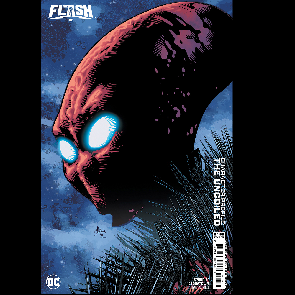 Flash #5  from DC comics written by Si Spurrier, art by Mike Deodato Jr with cover art variant B. Racing into a new era part three. As Wally West’s powers continue to evolve beyond his understanding, another confrontation with the Stillness makes the group wonder if they are here to protect Earth with the Flash, or from him. 