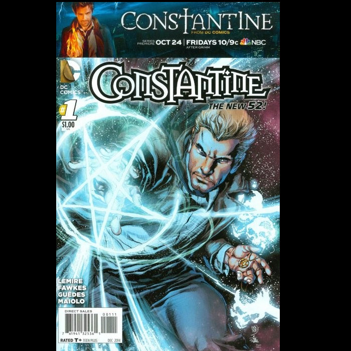 Constantine #1 by DC comics written by Jeff Lemire and Ray Fawkes with art by Renato Guedes.