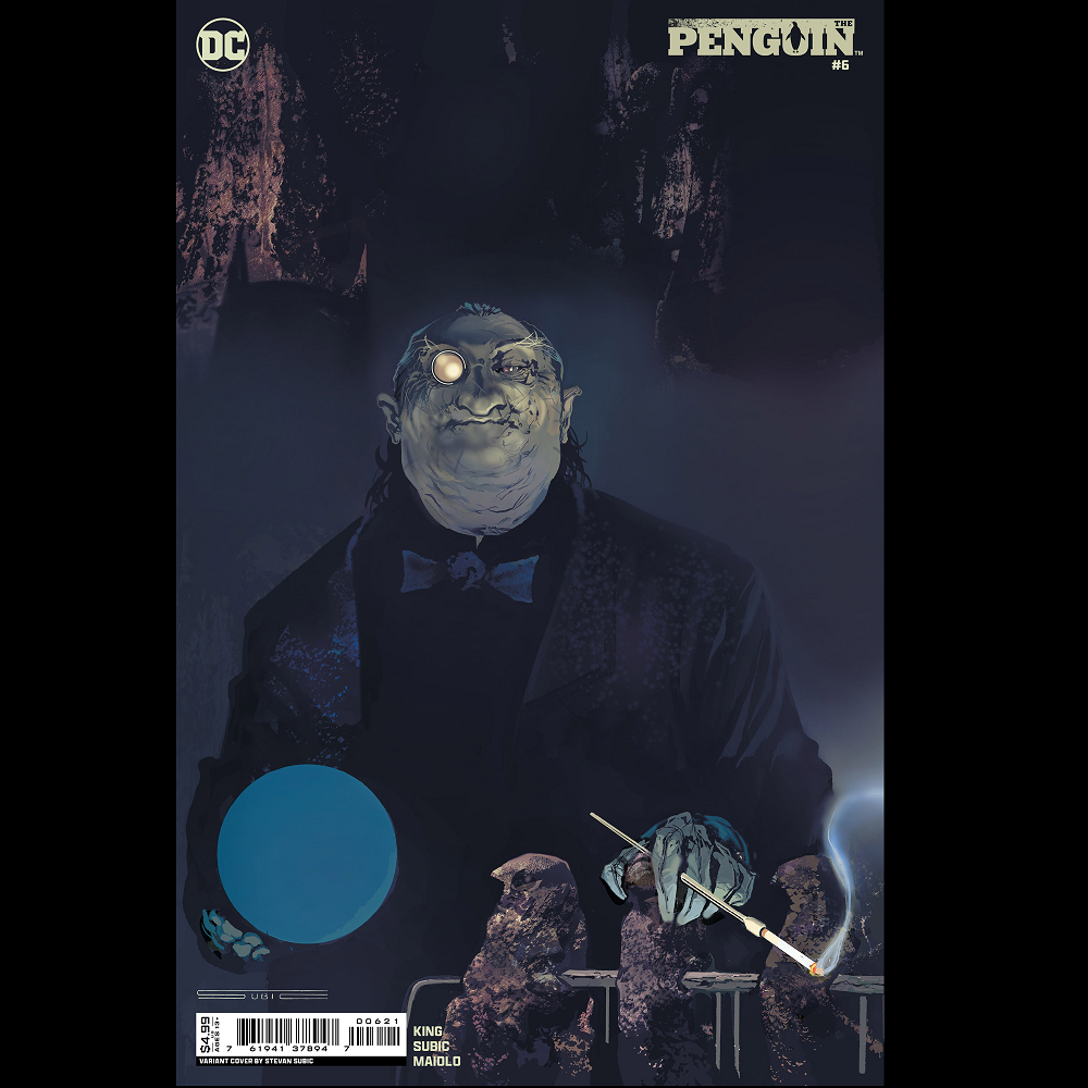 Penguin #6 from DC written by Tom King with art by Stevan Subic and cover art B. An unimportant man part one.