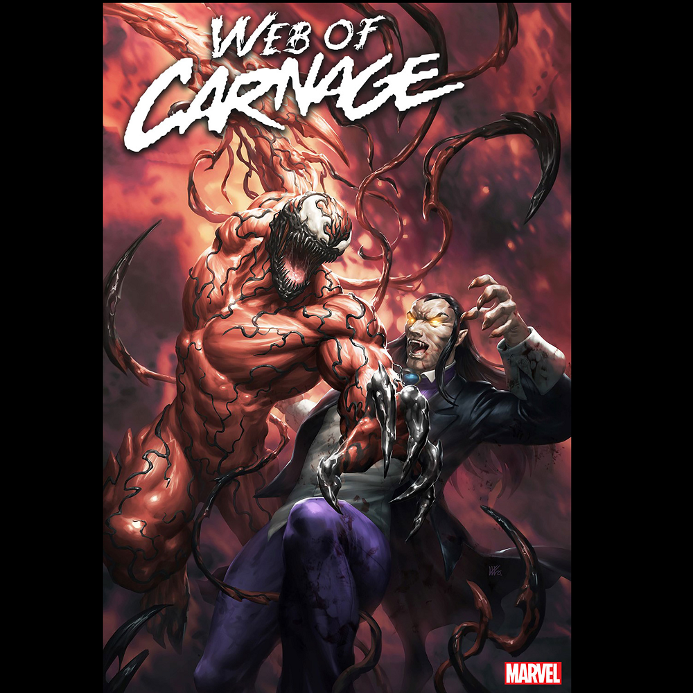 Web Of Carnage #1 from Marvel Comics written by Ram V and Christos Gage with cover by Kunkka.