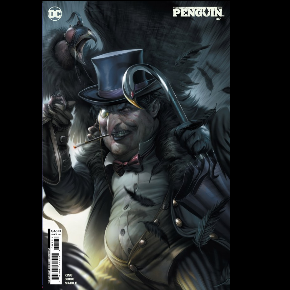 Penguin #7 from DC written with cover art B, by Tom King with art by Stevan Subic.