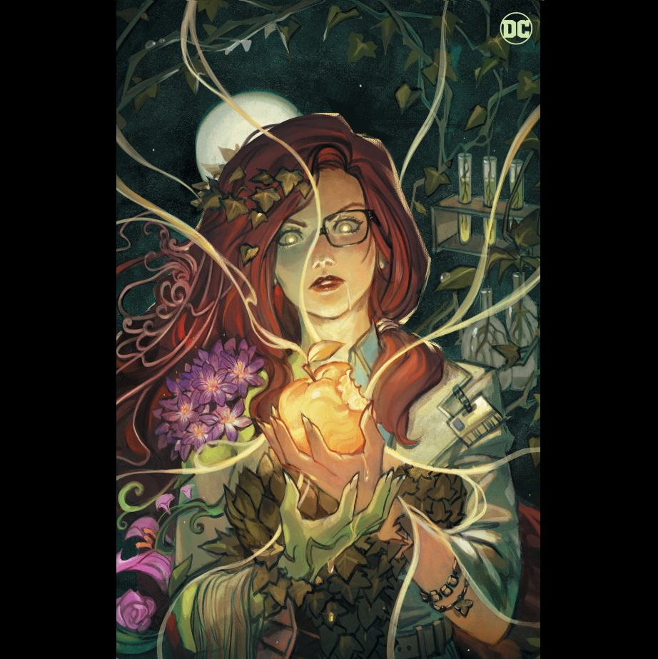 Poison Ivy #19 from DC withFruit of Knowledge Foil cover art D, written by G Willow Wilson with art by Marcio Takara.