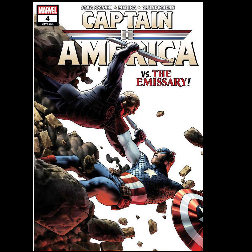 Captain America #4 from Marvel Comics by J Michael Straczynski with art by Lan Medina.