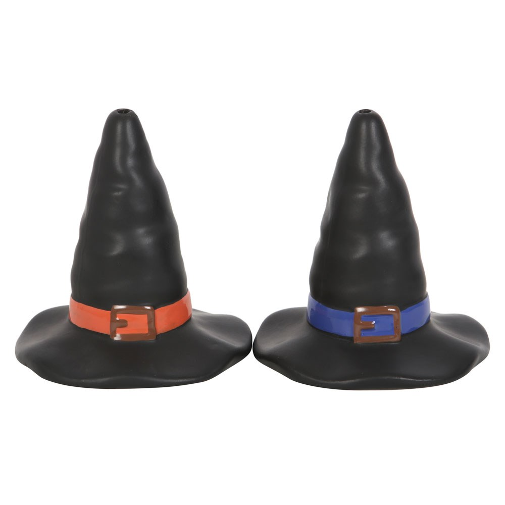 Witches Hat Salt & Pepper Shakers. Shaped like a pair of witches hats