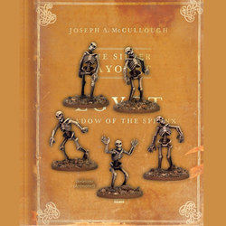 Skeletons Animated for The Silver Bayonet wargame. A set of unarmed skeletons in various poses for your tabletop gaming, RPG and Halloween dioramas