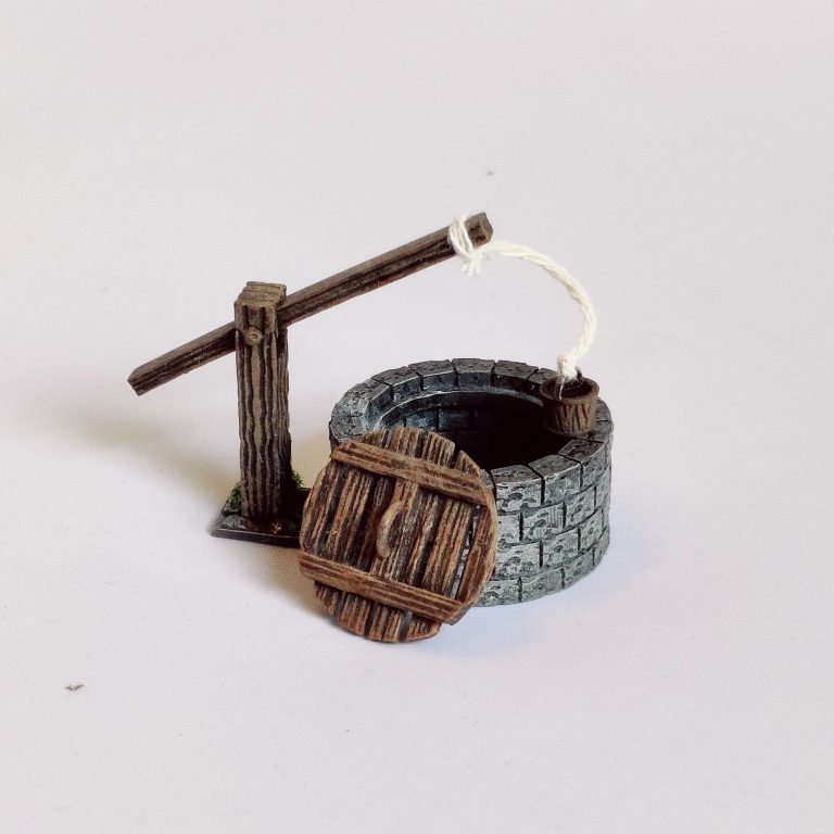 An Ancient Well by Iron Gate Scenery in 28mm scale printed in resin for your tabletop games, town scenery and other hobby needs