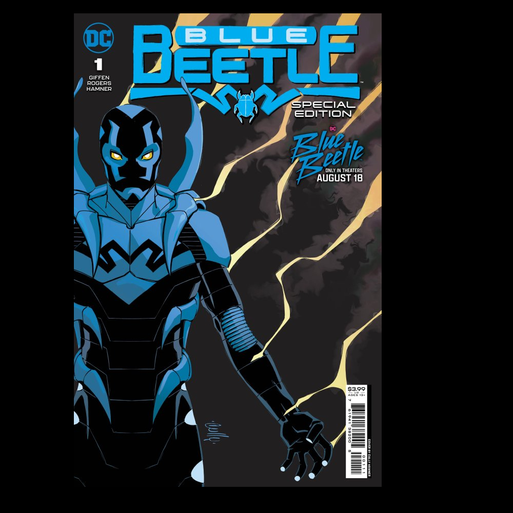 Blue Beetle #1 Special Edition from DC written by Keith Giffen and John Rogers with art by Cully Hammer.