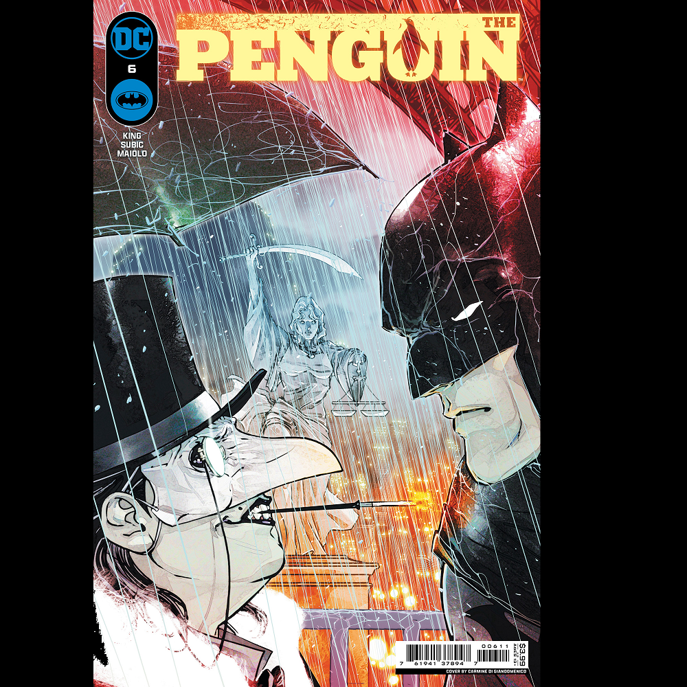 Penguin #6 from DC written by Tom King with art by Stevan Subic and cover art A. An unimportant man part one.