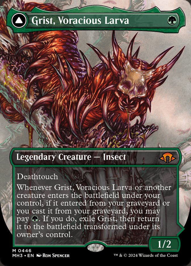 Grist, Voracious Larva // Grist, the Plague Swarm Borderless MTG Single | MH3 #446