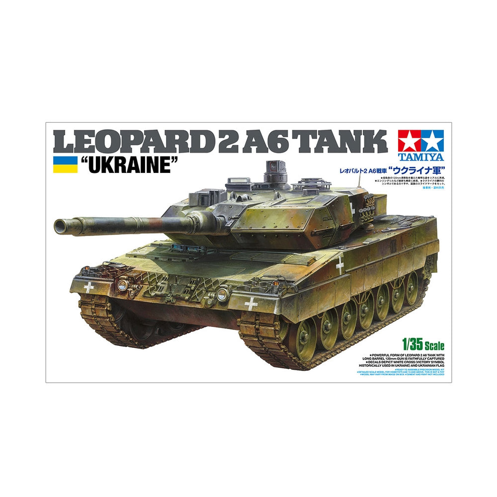 Tamiya Ukraine Leopard 2 A6 Tank - 1/35 Scale Model