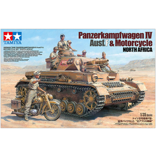 German Panzer IV & Motorcycl...