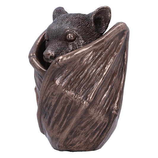 Bat Snuggle Box with a bronze lo...