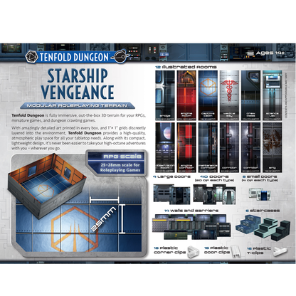 Tenfold Dungeon Starship Vengeance. A big box of modular tabletop terrain 